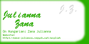 julianna zana business card